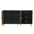 Buffet moderne avec portes vitrées