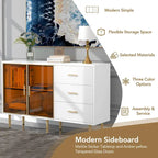 Buffet moderne avec portes vitrées