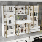Vitrine haute modulaire élégante avec éclairage LED