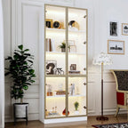 Vitrine haute modulaire élégante avec éclairage LED
