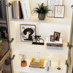 Vitrine haute modulaire élégante avec éclairage LED