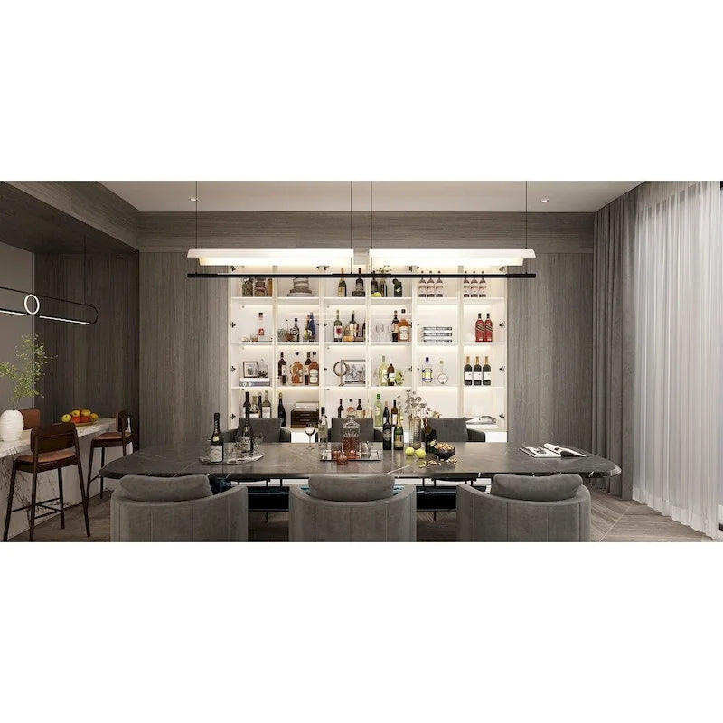 Vitrine haute modulaire élégante avec éclairage LED
