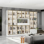 Vitrine haute modulaire élégante avec éclairage LED