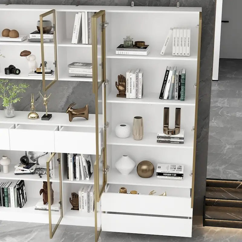 Vitrine haute modulaire élégante avec éclairage LED