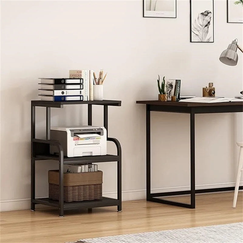 Support d'imprimante, table d'imprimante à 3 étagères avec roulettes - 20.08 x 15.75 x 30.12