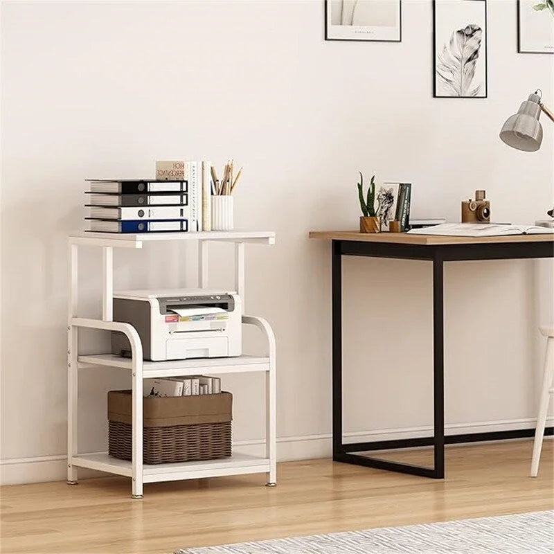Support d'imprimante, table d'imprimante à 3 étagères avec roulettes - 20.08 x 15.75 x 30.12