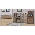 Bibliothèque rustique en chêne 2 portes Oxford Farmhouse – 12L x 30,7P x 67,4H