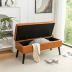 Banc de lit en similicuir avec rangement