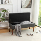 Banc de lit en similicuir avec rangement