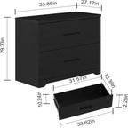 Classeur latéral en bois à 2 tiroirs - 27,17P x 33,86L x 29,33H