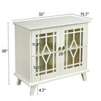 Meuble de rangement avec étagère, buffet blanc pour salon