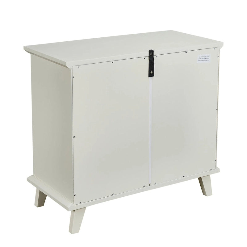 Meuble de rangement avec étagère, buffet blanc pour salon