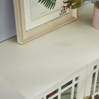 Meuble de rangement avec étagère, buffet blanc pour salon