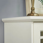 Meuble de rangement avec étagère, buffet blanc pour salon