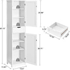 Meuble de rangement de salle de bain à 2 portes