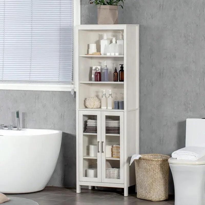 Meuble de Rangement Haut pour Salle de Bain - 11,75P x 20,75L x 63,75H