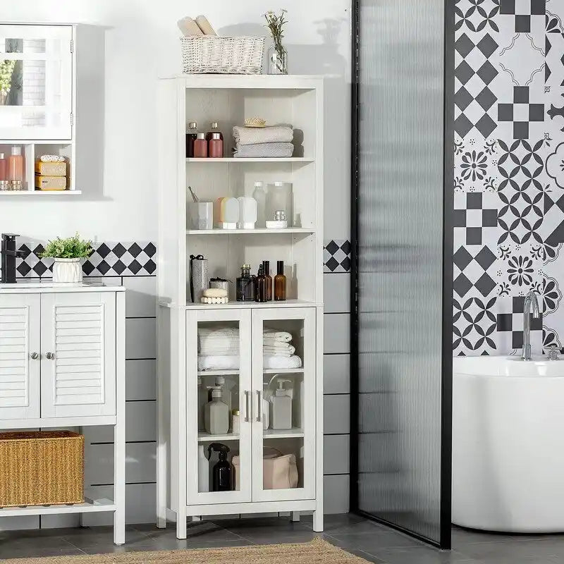 Meuble de Rangement Haut pour Salle de Bain - 11,75P x 20,75L x 63,75H