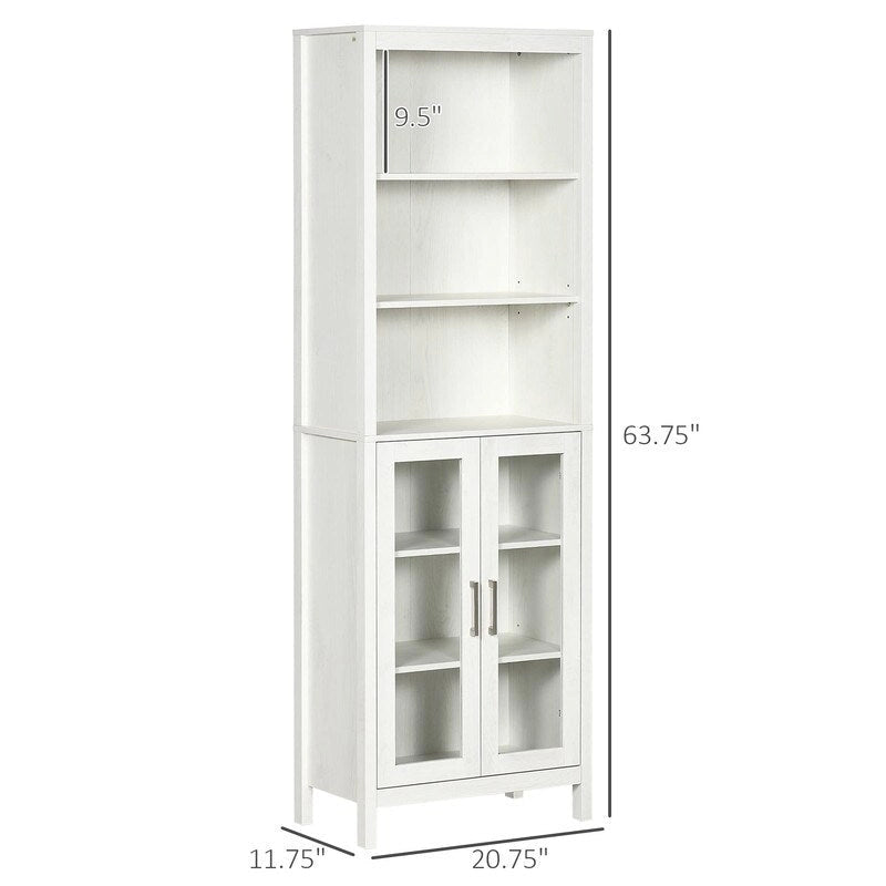 Meuble de Rangement Haut pour Salle de Bain - 11,75P x 20,75L x 63,75H