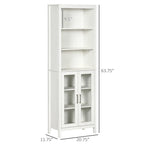 Meuble de Rangement Haut pour Salle de Bain - 11,75P x 20,75L x 63,75H
