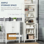 Meuble de Rangement Haut pour Salle de Bain - 11,75P x 20,75L x 63,75H