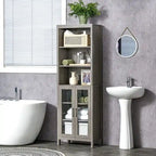 Meuble de Rangement Haut pour Salle de Bain - 11,75P x 20,75L x 63,75H