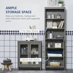 Meuble de Rangement Haut pour Salle de Bain - 11,75P x 20,75L x 63,75H