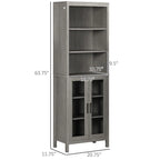 Meuble de Rangement Haut pour Salle de Bain - 11,75P x 20,75L x 63,75H