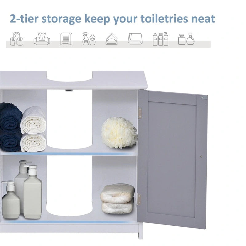 Meuble de rangement sur pied, meuble bas de vanité, meuble de salle de bain sans lavabo