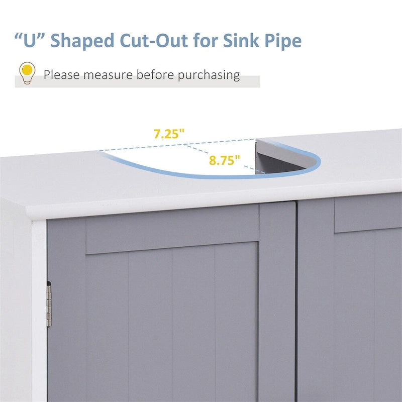 Meuble de rangement sur pied, meuble bas de vanité, meuble de salle de bain sans lavabo