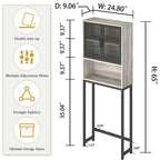 Organisateur de salle de bain au-dessus des toilettes - 9,06P x 24,8L x 65H