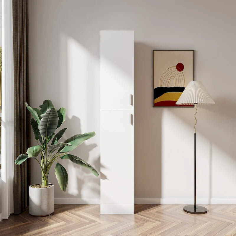 Freestanding Cabinet with Inadjustable Shelves - 13.78*11.50*74.80