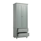 Armoire haute de rangement à deux tiroirs pour salle de bain/bureau