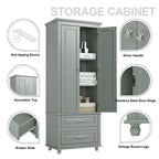 Armoire haute de rangement à deux tiroirs pour salle de bain/bureau