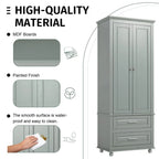 Armoire haute de rangement à deux tiroirs pour salle de bain/bureau