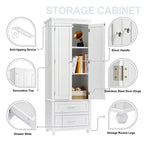 Armoire haute de rangement à deux tiroirs pour salle de bain/bureau