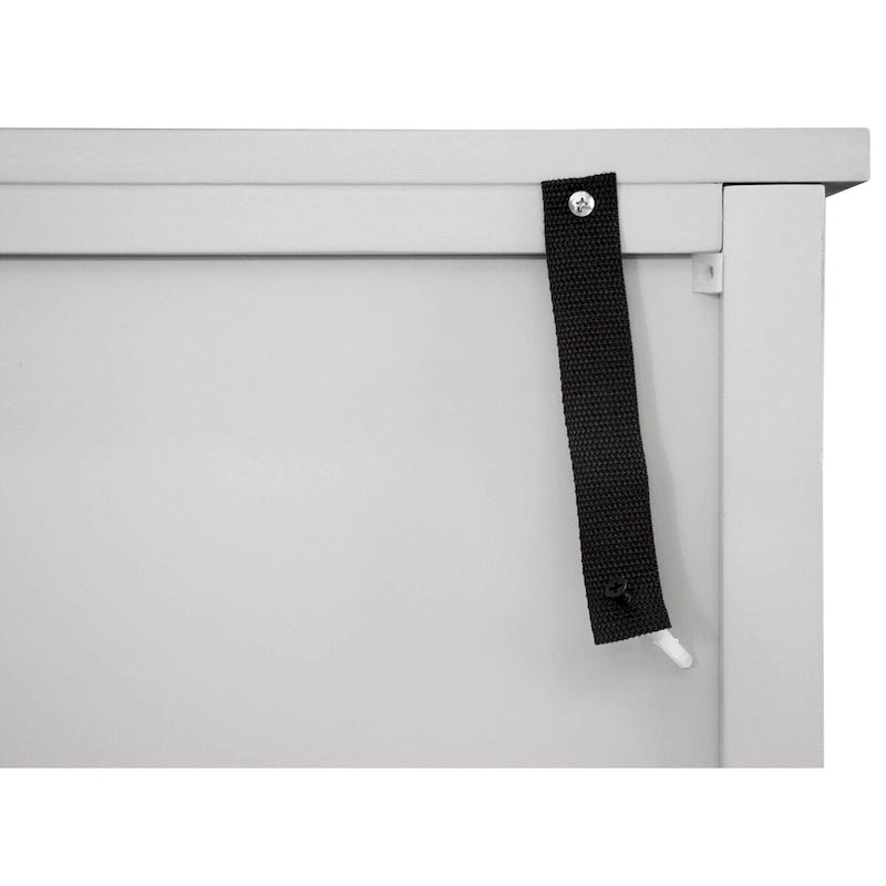 Armoire de rangement gris clair de 78 cm de hauteur avec étagères - 80 x 38 cm