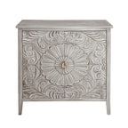 Armoire de rangement gris clair de 78 cm de hauteur avec étagères - 80 x 38 cm