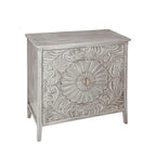Armoire de rangement gris clair de 78 cm de hauteur avec étagères - 80 x 38 cm