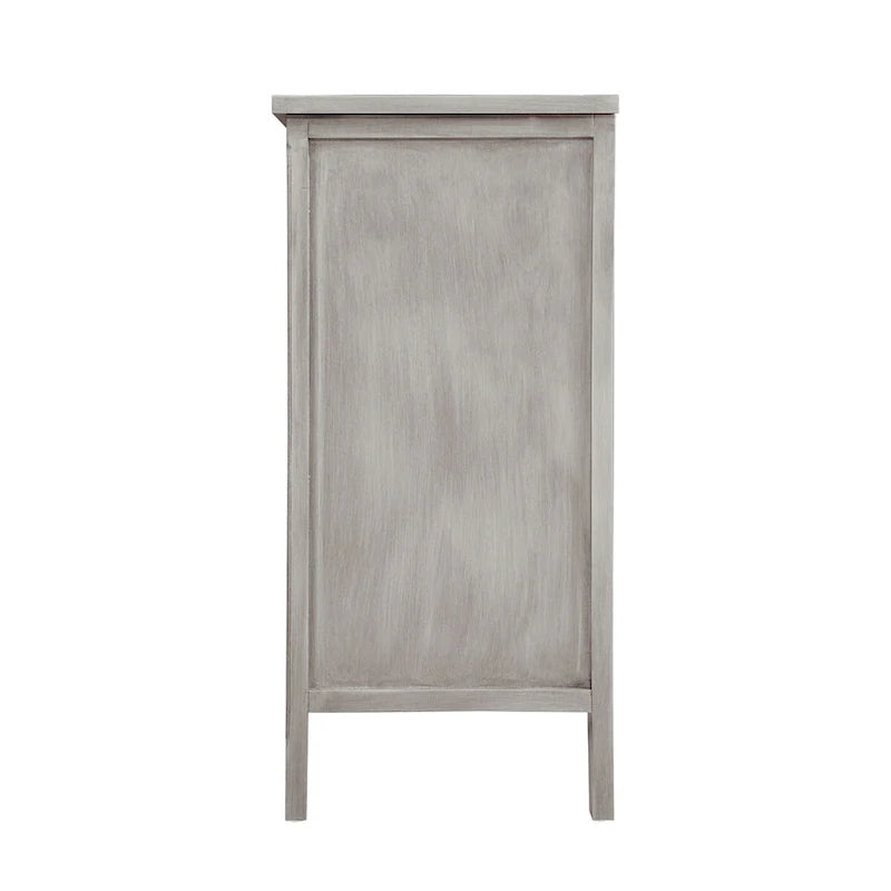 Armoire de rangement gris clair de 78 cm de hauteur avec étagères - 80 x 38 cm