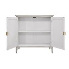 Armoire de rangement gris clair de 78 cm de hauteur avec étagères - 80 x 38 cm
