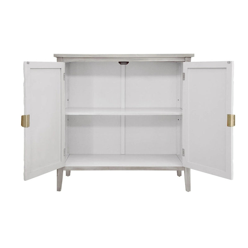 Armoire de rangement gris clair de 78 cm de hauteur avec étagères - 80 x 38 cm