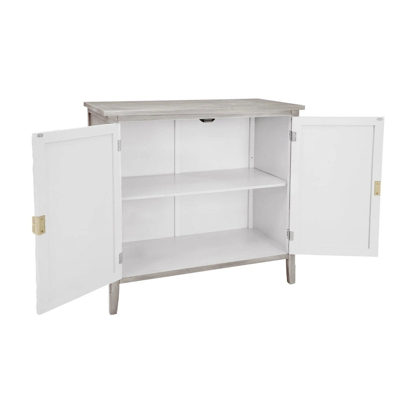 Armoire de rangement gris clair de 78 cm de hauteur avec étagères - 80 x 38 cm