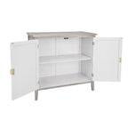 Armoire de rangement gris clair de 78 cm de hauteur avec étagères - 80 x 38 cm