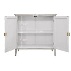 Armoire de rangement gris clair de 78 cm de hauteur avec étagères - 80 x 38 cm