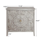 Armoire de rangement gris clair de 78 cm de hauteur avec étagères - 80 x 38 cm