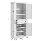 Armoire de cuisine indépendante traditionnelle de 72,5 po