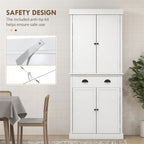 Armoire de cuisine indépendante traditionnelle de 72,5 po