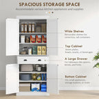 Armoire de cuisine indépendante traditionnelle de 72,5 po