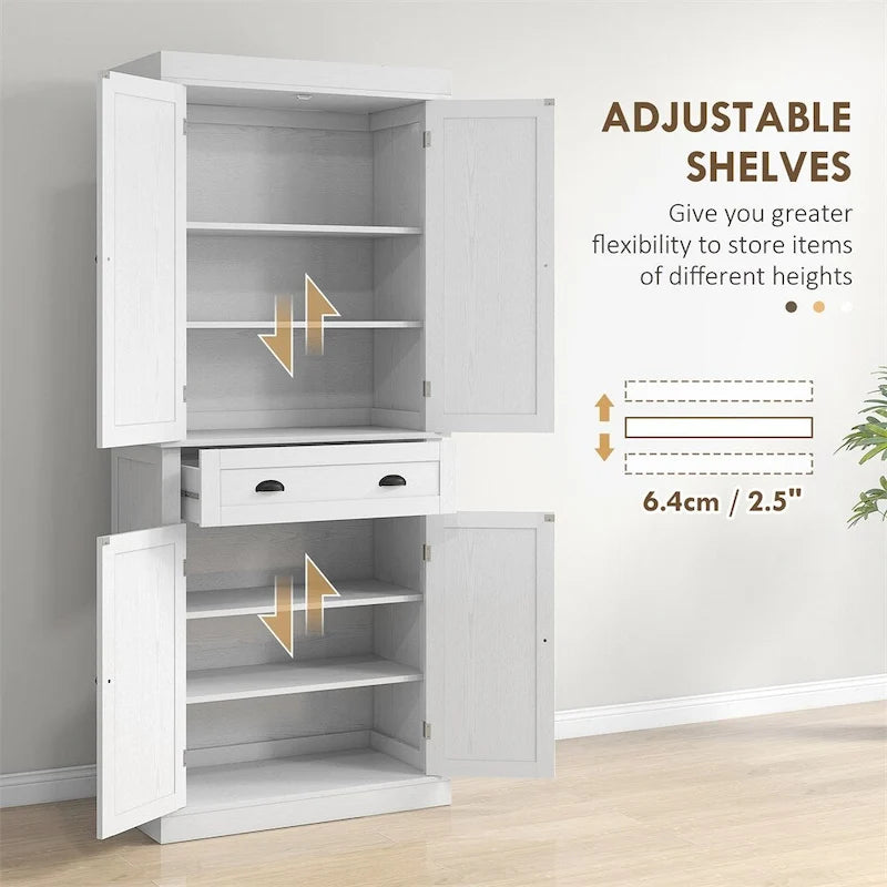 Armoire de cuisine indépendante traditionnelle de 72,5 po