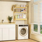 Étagère de rangement gain de place en bambou pour toilettes, meuble de salle de bain réglable
